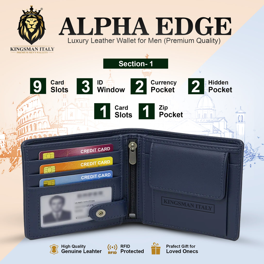 Alpha Edge Wallet for Men's