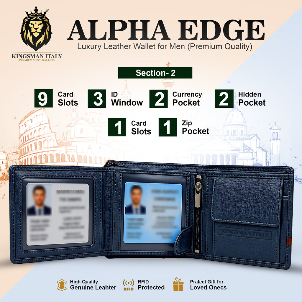 Alpha Edge Wallet for Men's